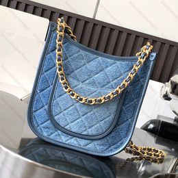 Blue denim Shoulder bag hobo chain bag Designer handbag Classic luxurys handbags woman bag beach tote bag Leather crossbody bags Classic 24S wallet