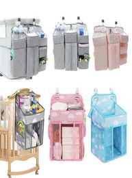 Baby Crib Organizer Bed Hanging Storage Bag Foldable Nursing Stacker Caddy Bag Kids Essentials Bedding Set Cot Diaper Organizer 223857585