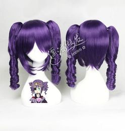 gtgtBleach katenkyoukotsu Short Purple Curly Clip Ponytail Cosplay Party Wig Hair8656282