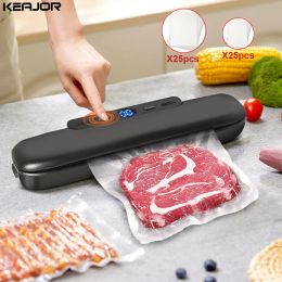 Machine Vacuum Sealer For Food Vacuum Packaging Machine 220V Automatic Household Food Vacuum Sealing Including 50pcs Bags Z21 Sealers