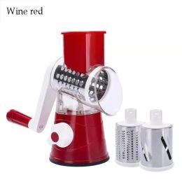 Grinders Potato Carrot Grater Slicer Vegetable Cutter Round Mandoline Grinder Stainless Steel Multifunction Chopper Blades Kitchen Tool