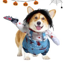 Dog Apparel Halloween And Cat Clothing Theme Scary Costume For Puppy Creative Kitten Clothes Soft Breathable