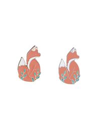 Pin Animal Cute Animal Woodland Smart Fox Badges Batteni con perno a perno di piena per spillo con perno smaltato a spillo 3880262