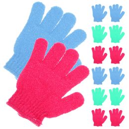 14 Pcs Back Massage Glove Exfoliating Towel Mitten Bath Five Fingers Type Wash Towels Gloves