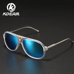 KDEAM Metal Pilot Sunglasses for Women Polarized Classic Design Driving Fishing Men Eyewear Real Coating Mirror Len 240414