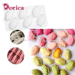 Baking Moulds Dorica 6 Madeleine Chocolate Mousse Mold DIY Fondant Silicone Mould Cake Decorating Tools Kitchen Bakeware