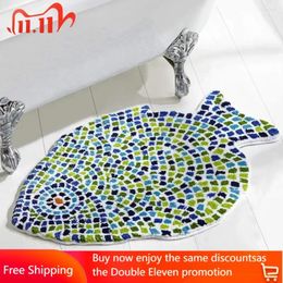 Carpets Door Mat Combed Cotton Tufted Yarn Super Absorbent Thick Bath Rug Rubber Latex Backing Machine Washable Carpet Bathroom