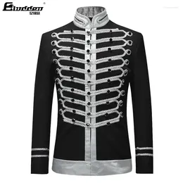 Men's Jackets Male Single Breasted Suit Jacket Men Military Stage Fashion Drama Costume Party Blazer Plus Size/2024 European And