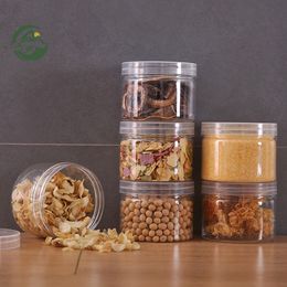350ml Storage Jars With Lids Aluminium Round Canister Empty Plastic Cosmetic Jars Food Travel Bottle Pot