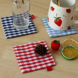 Table Mats Fabric Tea Towels Double Cloth Placemat Cotton Linen Insulation Pad Napkins Dish Cloths Kitchen Accessories