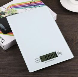 Digital Kitchen scale electronic precision scale weighs from 1 gram to 5kg 5000 grams GR tempered glass touch screen Panel Baking 5823686