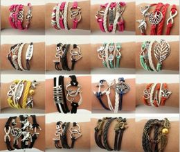 Multilayer Wrap Bracelet charm Inspired Tree of life Love Heart Believe Infinity Bracelets for Women Kids Fashion jewelry5120037