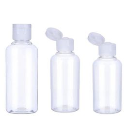 50Pcs 10 30 50 60 100 ml Empty Transparent Plastic Pack clamshell water Bottle Crystal Clear Flip Top Cap Packaging Containers T205637872