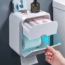 Holders Wall Mounted Toilet Paper Roll Holder Household Punchfree Waterproof Tissue Storage Box Rack for Bathroom Accessories Set