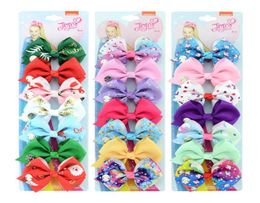 Europe and the United States explosion models jojo hair clip set 7 colors one card child warped bow hair clip baby headwear8040019