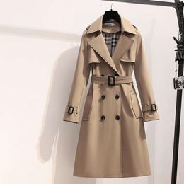 Brand Womens Trench Coats S-4XL Autumn and winter warm keep Fashion Elegant Mid-length Windbreaker Female Casual Long plus size