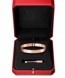 love bangle bracelet with screwdriver designers jewelry Gold Rose Platinum bangles 4 diamonds bracelets for couples Anniversary gi2336063