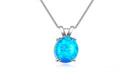 Weddings Jewelry LuckyShine 1Pcs Gorgeous Style Fine Blue Oval Genuine Opal Gemstone Silver Fashion Women Charm Necklace Pendant6540419