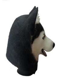 Party Masks Funny Halloween Trick Simulation Animal Husky Dog Head Environmental Protection Material Latex Mask Decoration 15660243