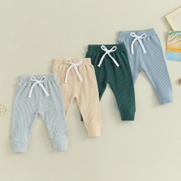 Trousers 3pcs/lot Baby Leggings Solid Ribbed Newborn Baby Pants Spring Autumn Cotton Infant Boys Girls Pants Unisex Kids Casual Trousers