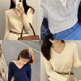 Ralp Laurens Polo Designer Sweater RL Top Quality Sweaters Version Pony Embroidery Sweater V-neck Autumn And Winter Dough Twists Knitwear Women