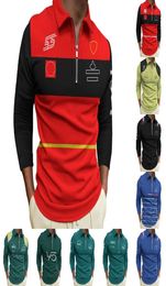 2022 New Long Sleeve Polo Shirt 1 Half Zip T-Shirt Jersey Team Driver Racing Suit Uniform Men's Fashion Oversized Sweatshirt7245096