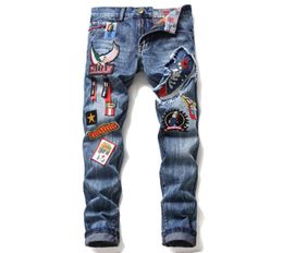 Diesel men039s jeans distressed motorcycle cycling designer jeans rock men039s skinny jeans straight leg high quality fashio5590173