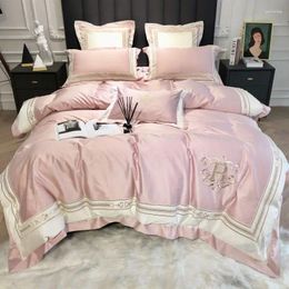 Bedding Sets Luxury 1000TC Egyptian Cotton Classical Embroidery Duvet Cover Flat Sheets Pillowcase 4/7pcs Linen