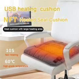 Carpets 45x45cm Graphene Heating Cushion Fast Seat Thermostat Office Chair Sedentary Car Home Dual-use Physiotherapy Pad