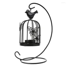 Candle Holders Retro For Butterfly Birdcage Candlestick Iron Holder Lantern Party Home D