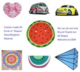 Towel Customised Order Different Shapes/Sizes/Weight Customized Printed Round Beach Towels Gigantic Microfiber Bath