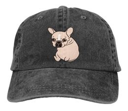 Hello Frenchie Puppy Denim Baseball Caps Hello Frenchie Puppy Bill Caps Fashion Active Dome Hats3223609