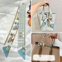 Scarves Style Horse Ribbon Scarf Skinny Twill Printing Tie Bag Handle Hair Band Headscarf Design Silk