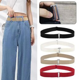 Belts Adjustable Slim Stretch Invisible Belt Jeans Casual Pants Dress Simple Slip-on Seamless For Women H2S9