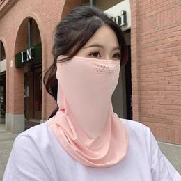 Scarves Anti-sunburn Breathable Mask For Unisex Silk Facial Protection Neck Wrap Cover Outdoor UV Face Shield
