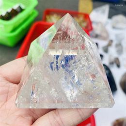 Decorative Figurines Natural Crystal Clear Quartz Pyramid Healing Stone Chakra Reiki Point Tower Energy Home Decor Handmade Crafts Gift