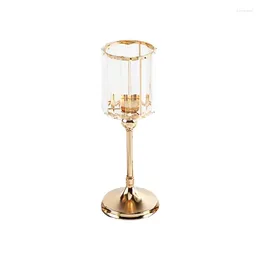 Candle Holders Crystal Glass Holder Candlestick European Style Crafts Decoration For Candlelight Dinner Kitchen Table Dropship