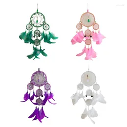 Decorative Figurines Handmade Beads & Feathers Wall Hanging Bedroom Ornament Decorations For Home Room Window Car Gift