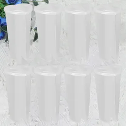 Cups Saucers 20 PCS Coffee Mug Tumbler Wedding Tumblers Glass Clear Drinking Bottles Disposable Water Heart Plastic Cup Lovers