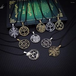 Pendant Necklaces Fullmetal Alchemist Necklace Magic Circle Metal Anime Jewellery Chains Choker Collares Charm