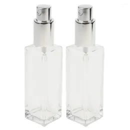 Storage Bottles Pack Of 2 Glass Refillable Empty Perfume Tube Atomizer Pump Spray Sample Vials Aftershave Sprayer For Travel Gifts