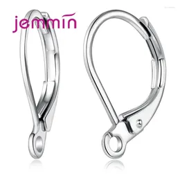 Hoop Earrings Women Fashion Jewelry Earring Components Hoops 5 Pairs/Lot 925 Sterling Silver DIY Findings