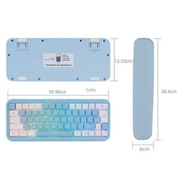 Keyboards K63 wireless charging 2.4g luminous keyboard and mouse with hand rest multiple backlight modes H240412