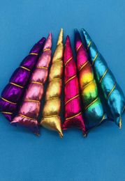 Rainbow Handmade Unicorn Horns Whole Unicorn Horn Metallic Felt Po Props DIY Party Birthday Baby Shower Supply5029454