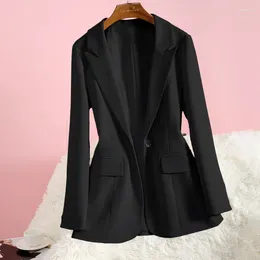 Women's Suits 2024 White Black Suit Jacket Occupational Clothing Blazer Fashion Spring Autumn Coat Casual Top Casaco Feminino
