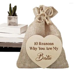 Christmas Decorations You Are My Friend 10 Reasons Sack Wooden Tokens Bags Portable Why Ie Jute Bag For Friends Boys Girls