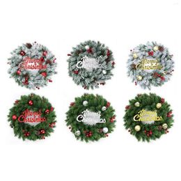 Decorative Flowers Christmas Wreath Door Hanging For Fireplace Porch Festival