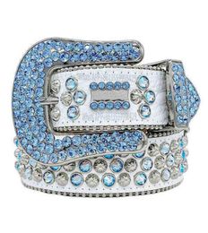 2022 Digner Belt Simon Belts for Men Women Shiny diamond belt on Black Blue white multicolour56788826822769