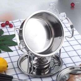 Dinnerware Sets 10-Piece Set Stainless Steel Cheese Ice Cream Chocolate Pot Melting Fondue Kitchen Accessories For Home Buffet Party