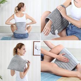 Blankets Silver Grey Physiotherapy Electric Heating Pad Multipurpose Washable For Home Car Office Room Blanket